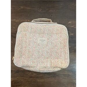 Minnow Kids Floral Lunch Bag Insulated Pouch Pink White Flowers